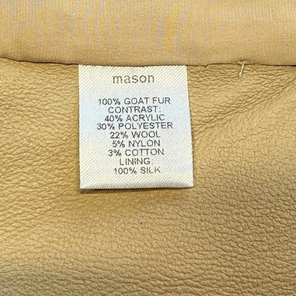 Mason Silk Lined Goat Fur Vest Blonde XS - Picture 9 of 9